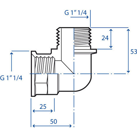 RACCORDO CURVO 90M/F G 1